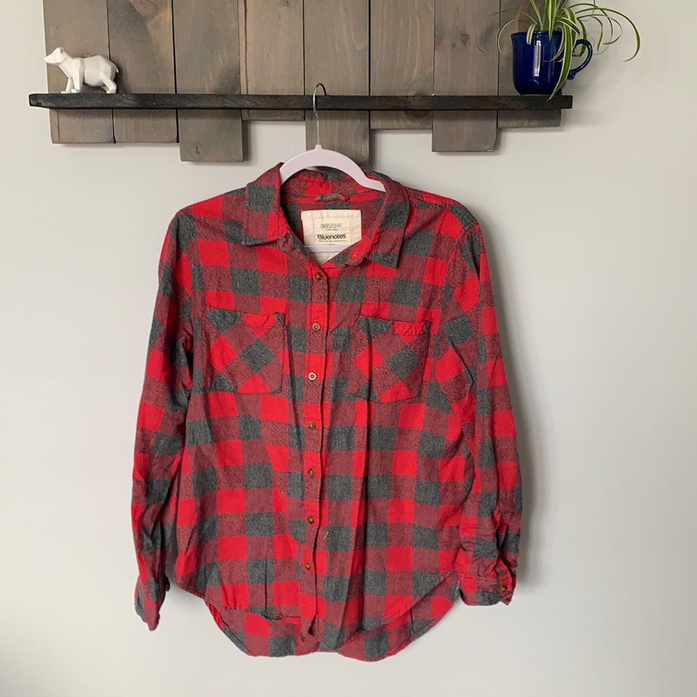 Oversized plaid shirt